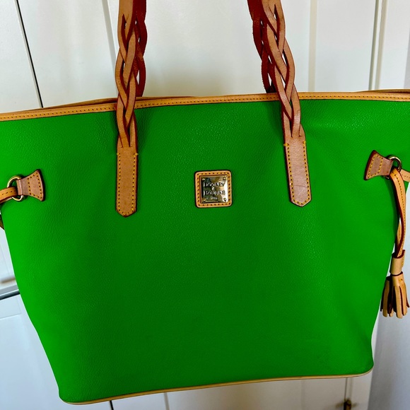 Dooney & Bourke Green Leather Travel Tote - Picture 9 of 10